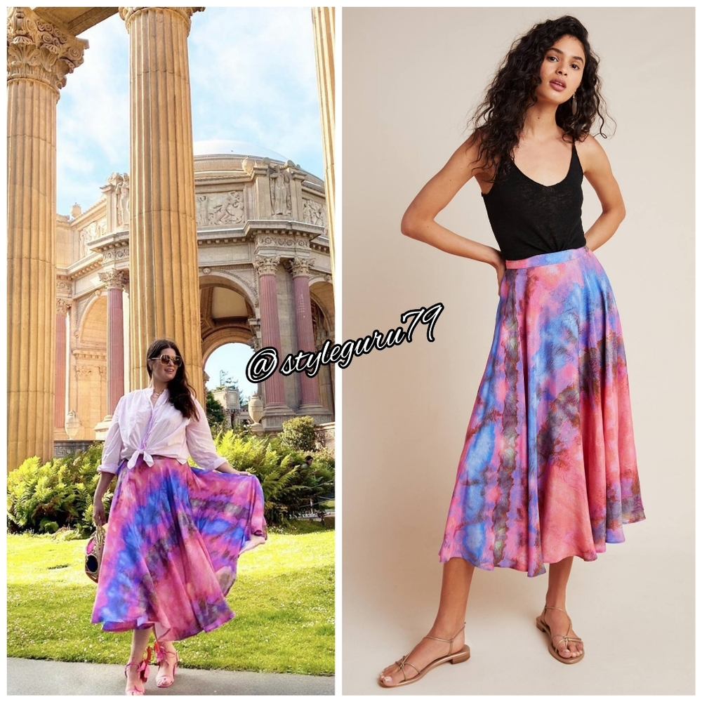 NWT, Anthropologie, BL-NK JONI TIE-DYE SKIRT